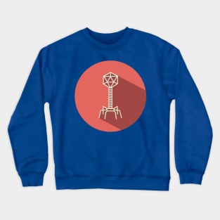 Bacteriophage flat Crewneck Sweatshirt